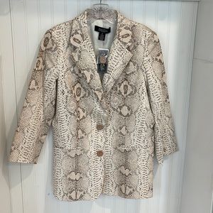 Peck and Peck Snake Skin Print Blazer size M